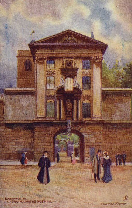 Wejście do szpitala św. Bartłomieja w Londynie autorstwa Charles Edwin Flower