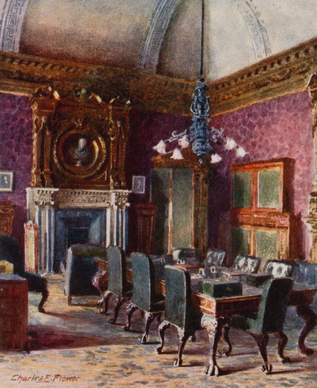 Sala Rady Skarbu, kancelaria kanclerza skarbu autorstwa Charles Edwin Flower