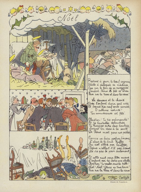 Boże Narodzenie. Ilustracja do Le Rire autorstwa Charles Emile Egli