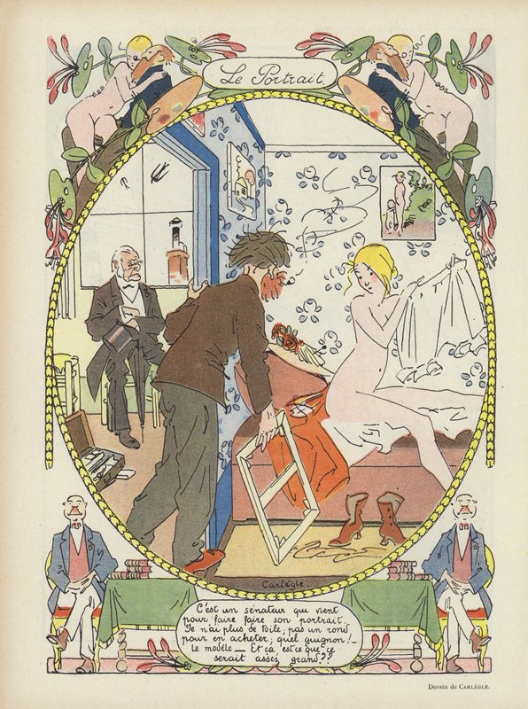 Portret. Ilustracja do Le Rire autorstwa Charles Emile Egli