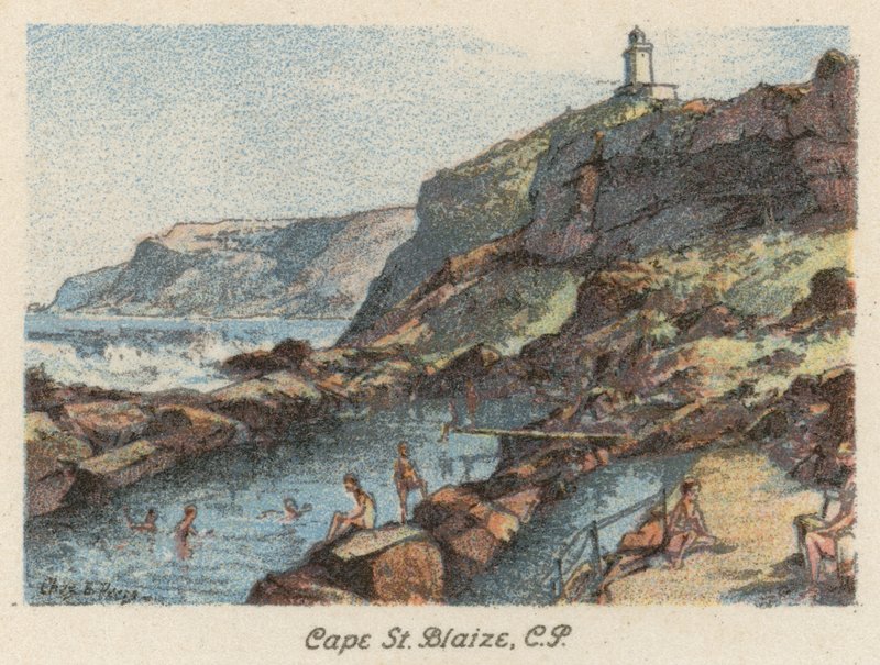 Republika Południowej Afryki: Cape St Blaize, CP (kolorowa litografia) autorstwa Charles Ernest Peers