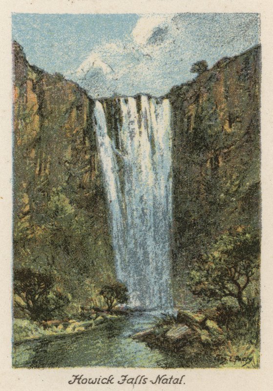 Republika Południowej Afryki: Wodospad Howick, Natal (kolorowa litografia) autorstwa Charles Ernest Peers
