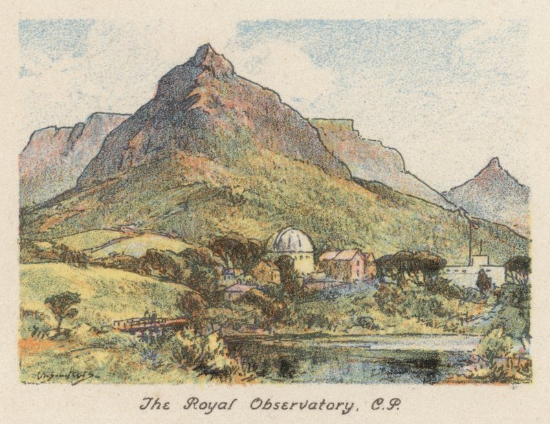 Republika Południowej Afryki: Królewskie Obserwatorium, CP (litografia kolorowa) autorstwa Charles Ernest Peers