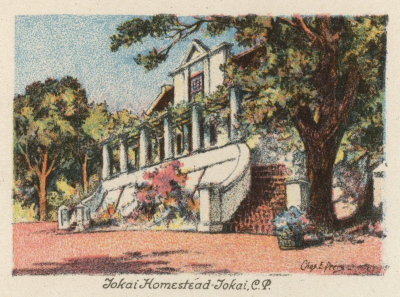 Republika Południowej Afryki: Tokai Homestead, Tokai, CP (druk kolorowy) autorstwa Charles Ernest Peers