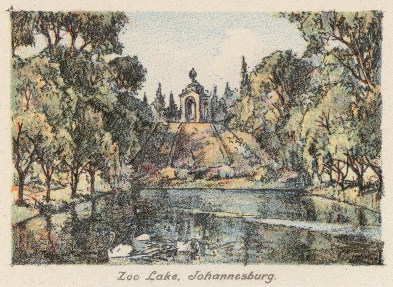Republika Południowej Afryki: Zoo Lake, Johannesburg (druk kolorowy) autorstwa Charles Ernest Peers