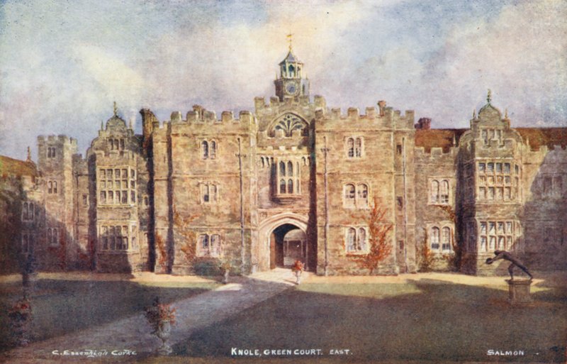 Knole House: Green Court, East (litografia kolorowa) autorstwa Charles Essenhigh Corke