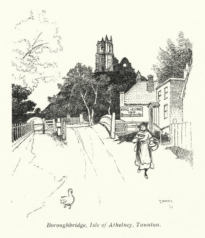 Boroughbridge, Isle of Athelney, Taunton (litografia) autorstwa Charles George Harper