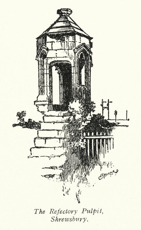 Ambona w refektarzu, Shrewsbury (litografia) autorstwa Charles George Harper