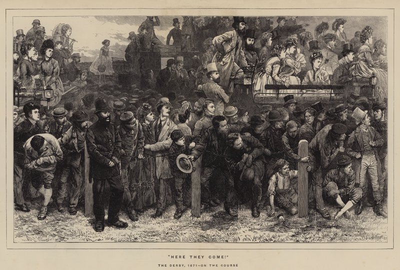 Nadchodzą!, Derby, 1871, Na kursie autorstwa Charles Green