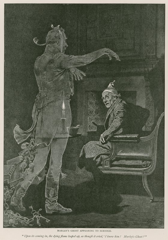 Ilustracja do Opowieść wigilijna autorstwa Charlesa Dickensa autorstwa Charles Green