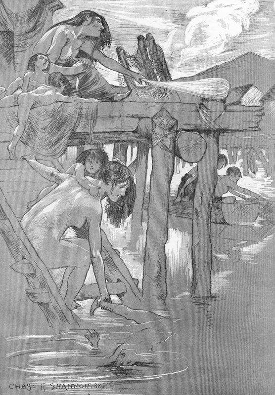 Pradawne kąpielisko (litos) autorstwa Charles Haslewood Shannon