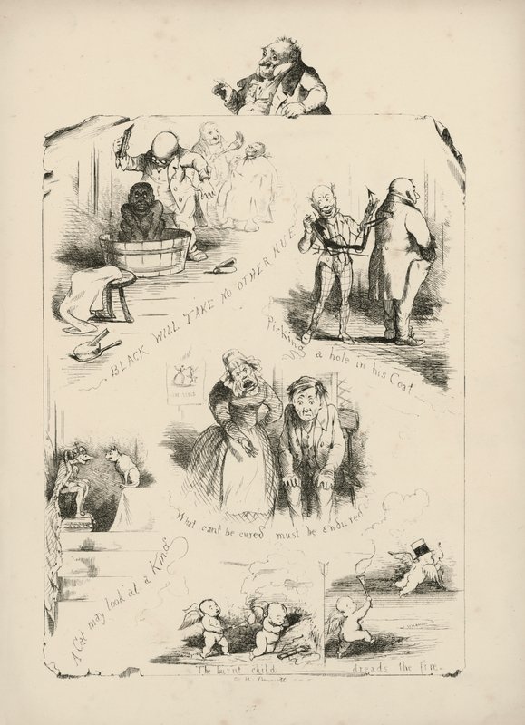 Strona z Przysłów z obrazkami Charlesa H. Bennetta autorstwa Charles Henry (after) Bennett