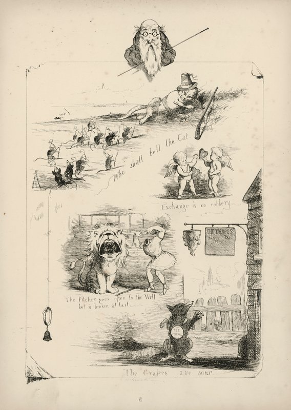 Strona z Przysłów z obrazkami Charlesa H. Bennetta autorstwa Charles Henry (after) Bennett