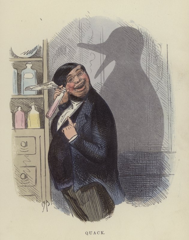 Kwak (kolorowy grawerunek) autorstwa Charles Henry Bennett