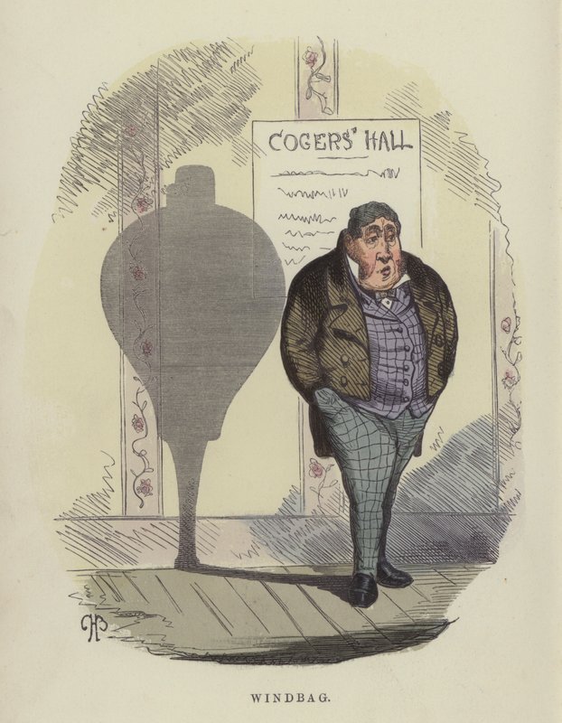 Windbag (kolorowy grawer) autorstwa Charles Henry Bennett