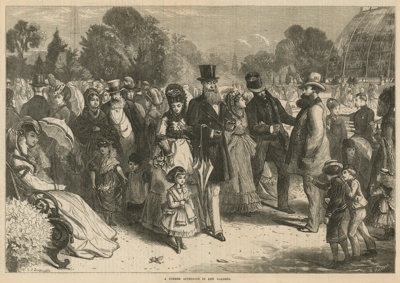 Letnie popołudnie w Kew Gardens w Londynie (grafika) autorstwa Charles J. Staniland