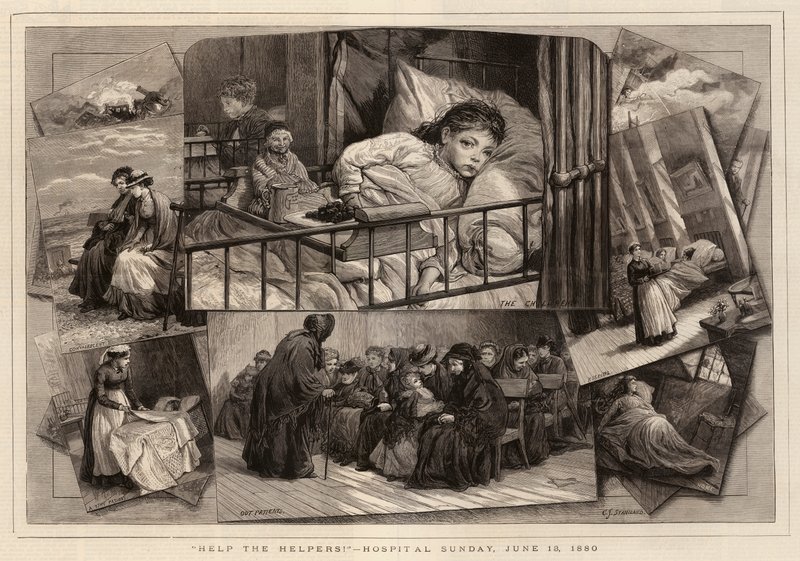 Pomóżcie Pomocnikom!, Niedziela Szpitalna, 13 czerwca 1880 r. autorstwa Charles J. Staniland