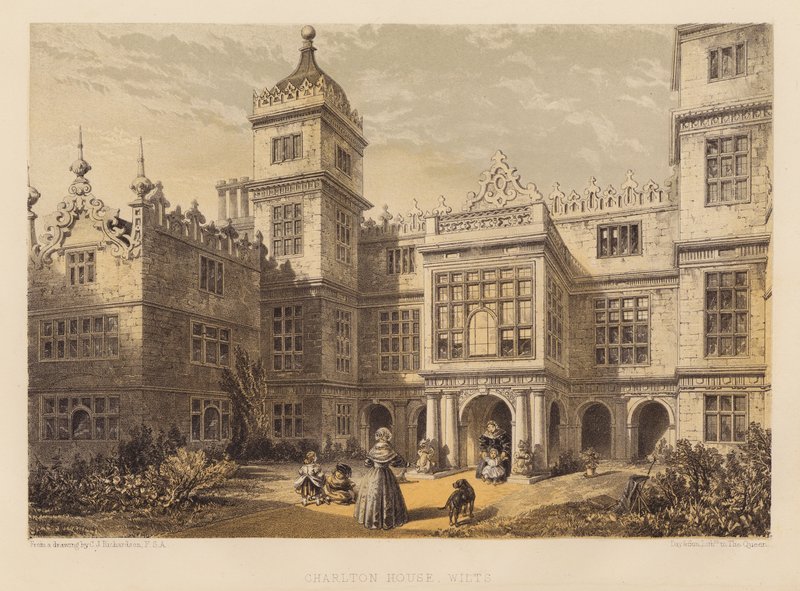 Charlton House, Wilts (akwatinta) autorstwa Charles James Richardson