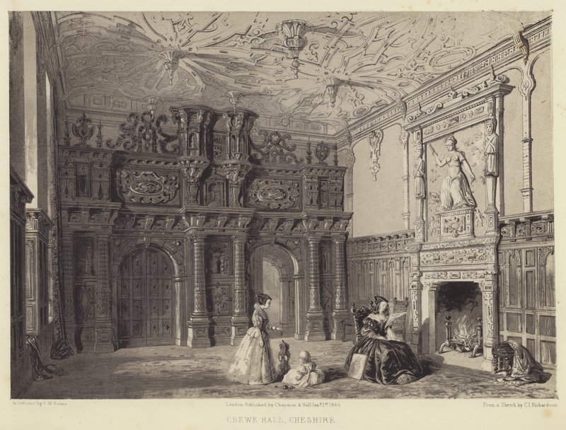 Crewe Hall, Cheshire autorstwa Charles James Richardson