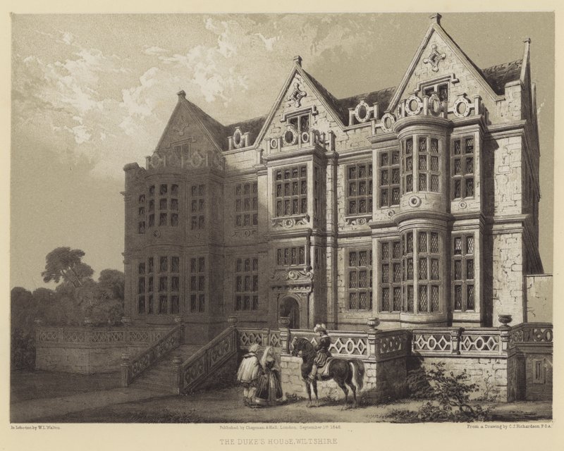 Dom Książąt, Wiltshire autorstwa Charles James Richardson