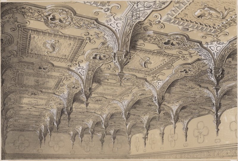 Sufit salonu, Audley End autorstwa Charles James Richardson