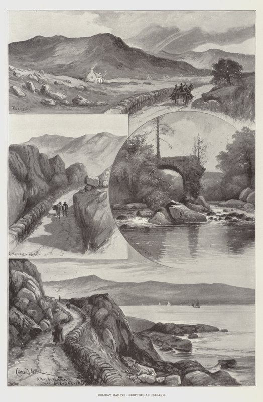 Wakacyjne nawiedzenia, szkice w Irlandii autorstwa Charles John de Lacy