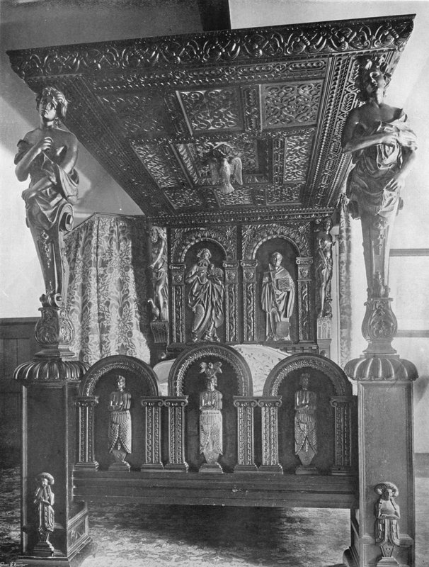 Bedstead Dawniej w Great Tangley, Surrey autorstwa Charles Latham