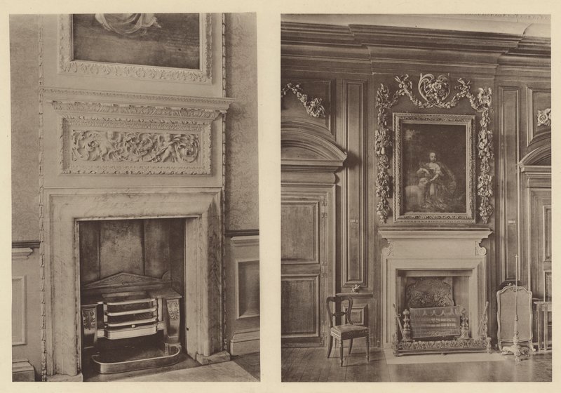 Belton House, Grantham, dwa kawałki komina autorstwa Charles Latham