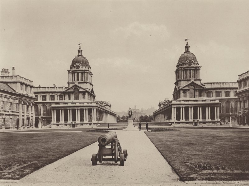 Szpital w Greenwich, widok ogólny autorstwa Charles Latham