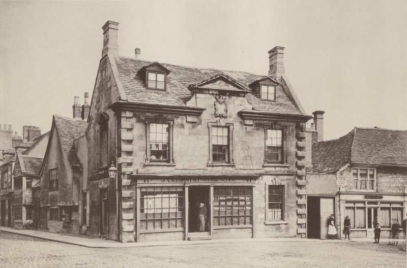 Domy w Stamford, Lincolnshire, Market Place autorstwa Charles Latham