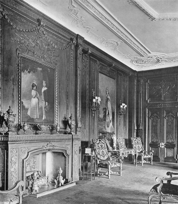 Knowsley Hall: dębowy salon autorstwa Charles Latham