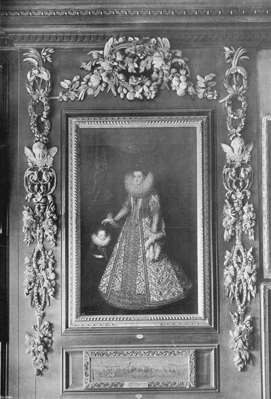 Portret arcyksiężnej Izabeli w Hampton Court autorstwa Charles Latham