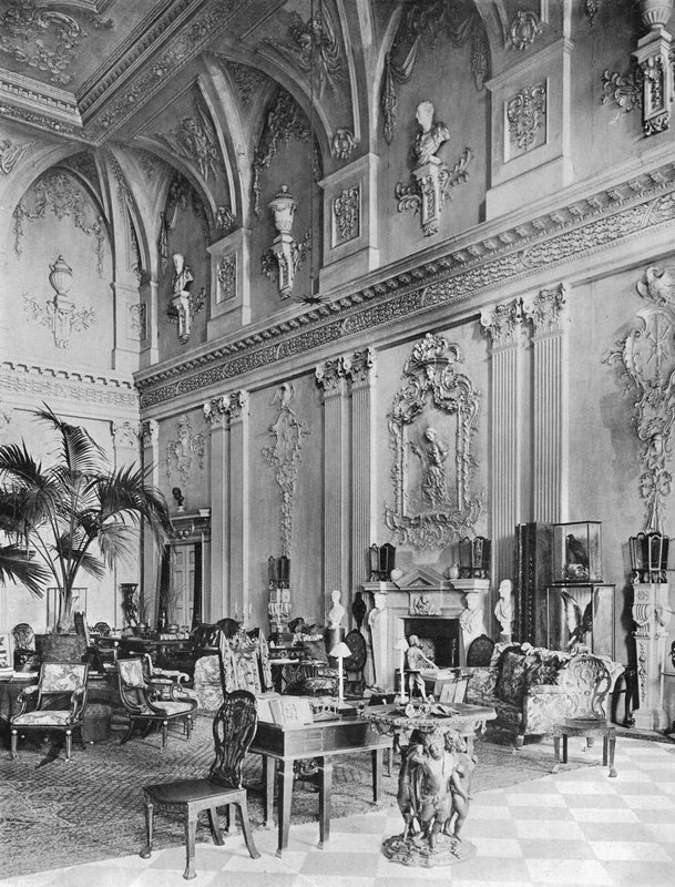 Ragley Hall: Wielka Sala, strona północna autorstwa Charles Latham