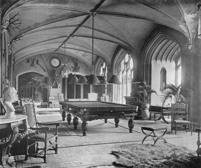 Sala bilardowa w krużgankach autorstwa Charles Latham