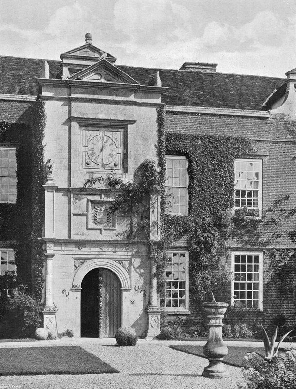 Wejście do Rushbrooke Hall autorstwa Charles Latham