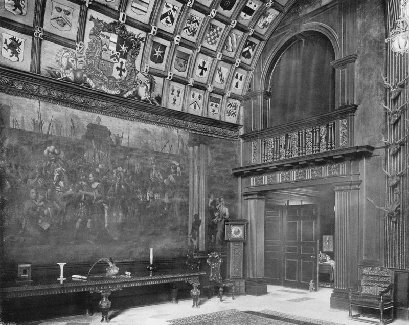 Fresco, północny róg sali autorstwa Charles Latham