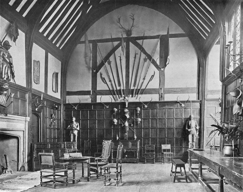Wielka Sala (zdjęcie czarno-białe) autorstwa Charles Latham