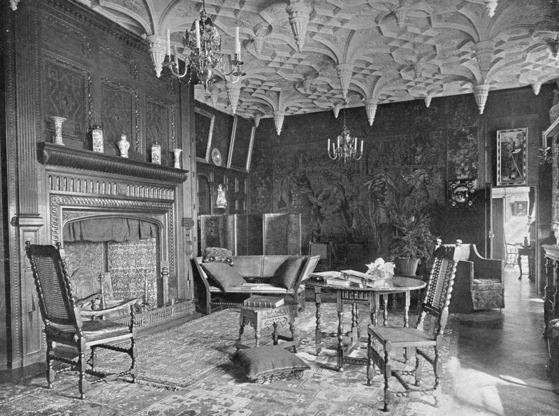 Wielki Salon (zdjęcie czarno-białe) autorstwa Charles Latham