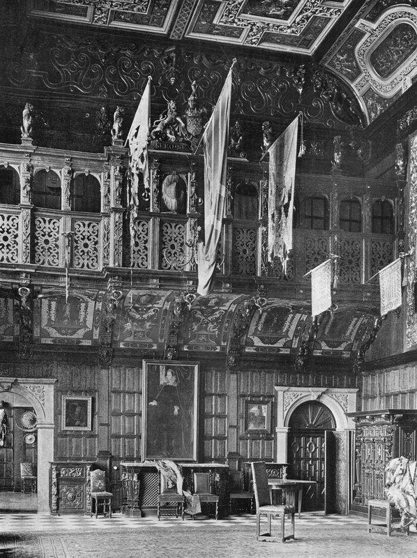 Sala Marmurowa, East End (zdjęcie czarno-białe) autorstwa Charles Latham
