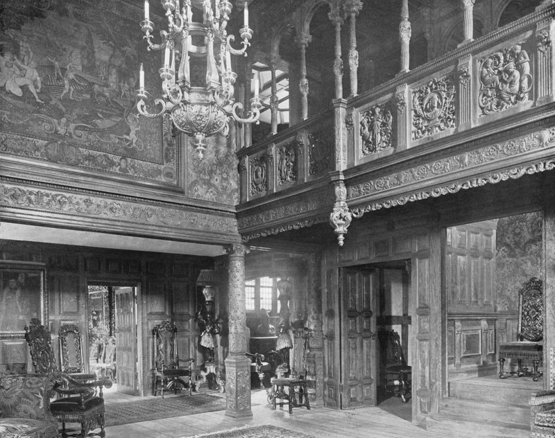Hall z klatką schodową autorstwa Charles Latham