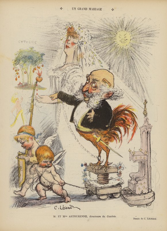 Wielkie wesele. Ilustracja do Le Rire autorstwa Charles Leandre