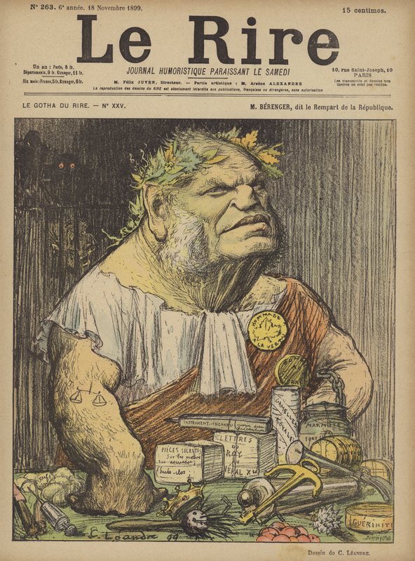 Berenger, ilustracja do Le Rire autorstwa Charles Leandre