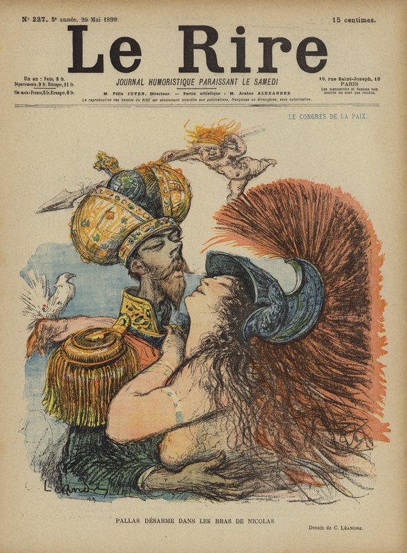 Car Mikołaj II z Rosji, ilustracja do Le Rire autorstwa Charles Leandre
