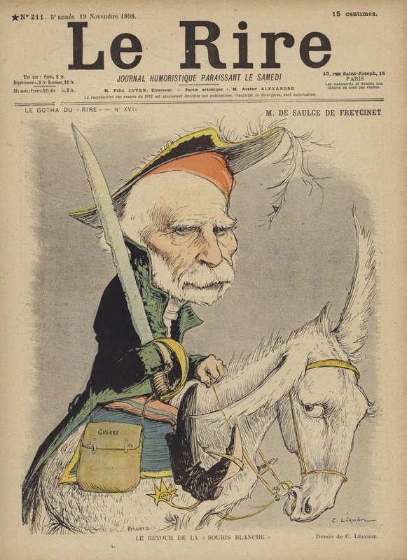 Saulce De Freycinet, ilustracja do Le Rire autorstwa Charles Leandre