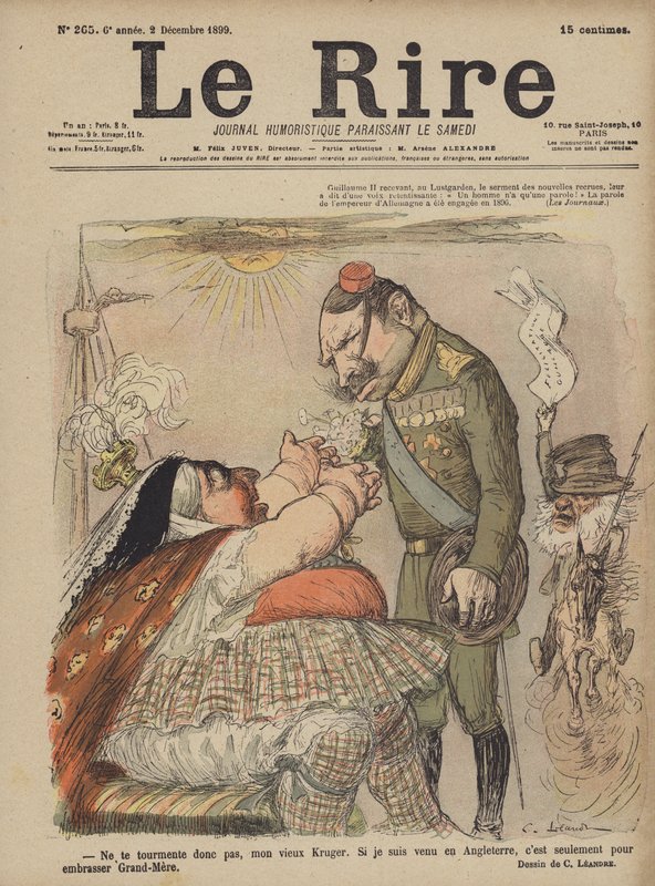 Kaiser Wilhelm II i królowa Wiktoria, ilustracja do Le Rire autorstwa Charles Leandre