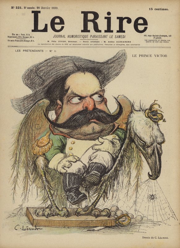 Książę Wiktor, ilustracja do Le Rire autorstwa Charles Leandre