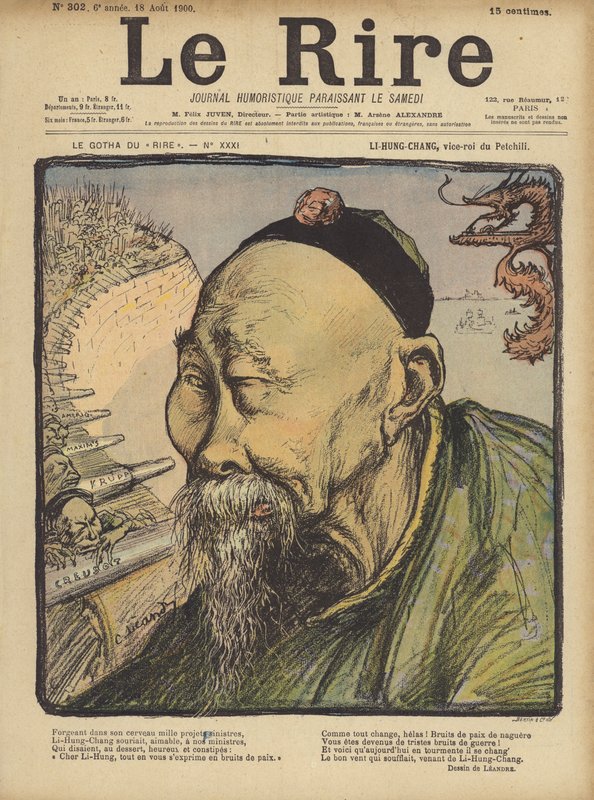Li Hung Chang, ilustracja do Le Rire autorstwa Charles Leandre
