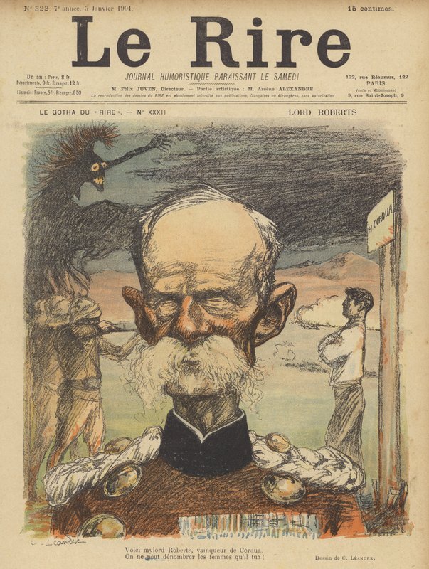 Lord Roberts, ilustracja do Le Rire autorstwa Charles Leandre