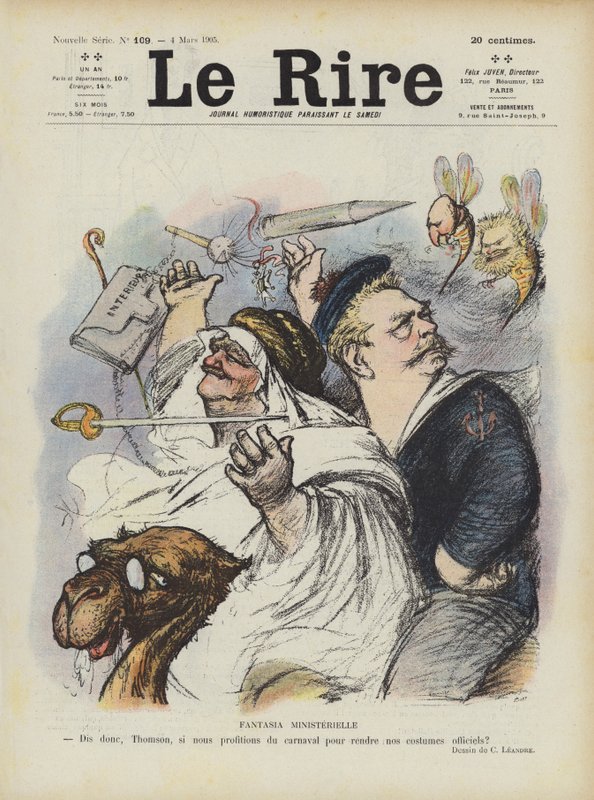 Fantazja ministerialna. Ilustracja do Le Rire autorstwa Charles Leandre