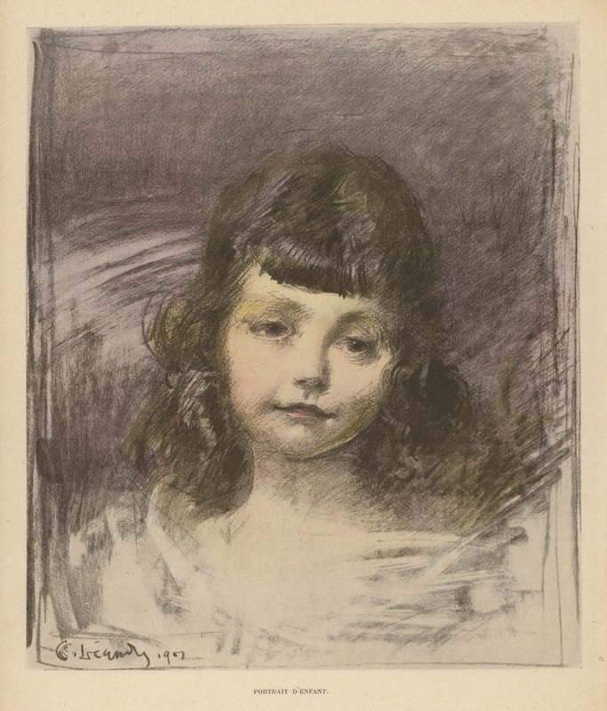 Portret dziecka (kolor lito) autorstwa Charles Leandre